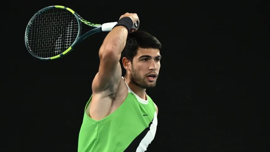 Carlos Alcaraz thi đấu tại Úc Mở Rộng