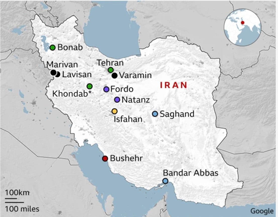 các cơ sở hạt nhân Iran