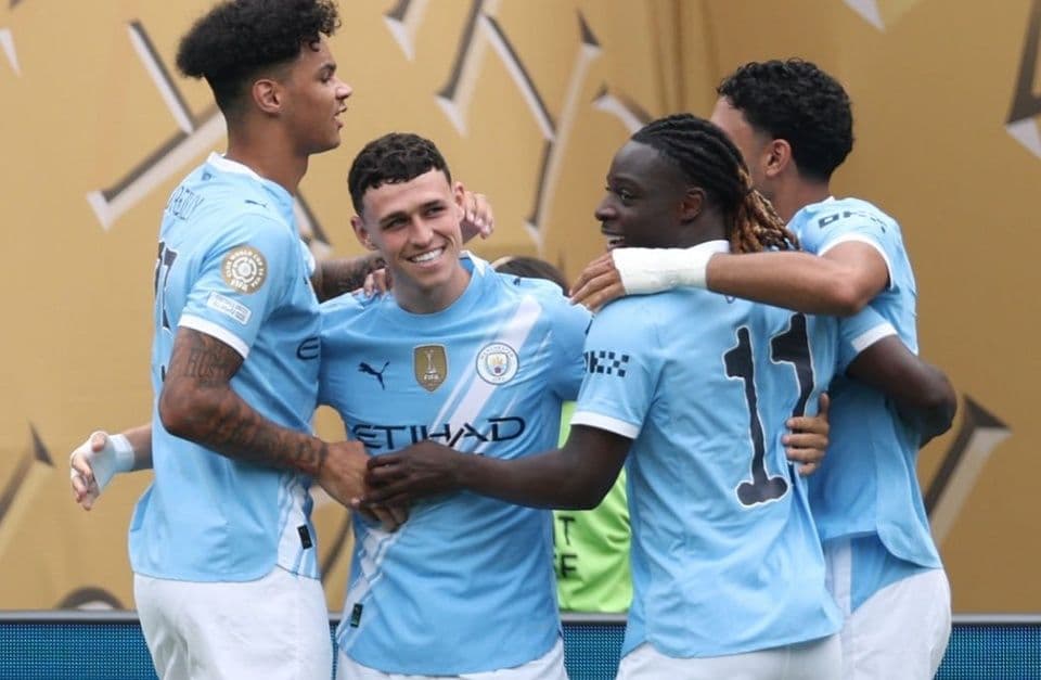 A graphic or image representing the FIFA Club World Cup trophy, with the Man City logo subtly integrated or overlaid.