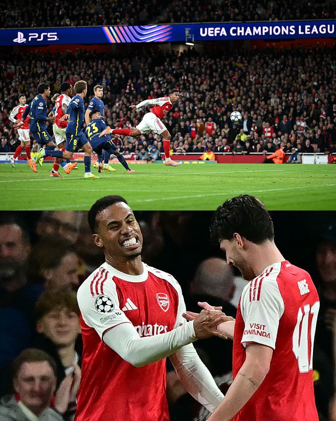 Arsenal bùng nổ với pha dứt điểm và ăn mừng bàn thắng trong hiệp hai