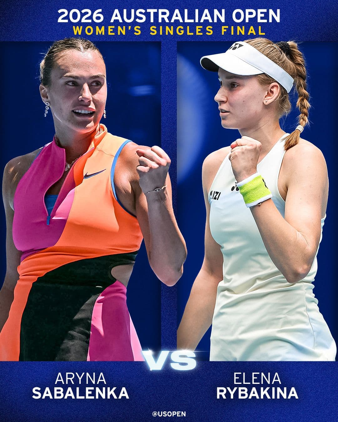 Aryna Sabalenka ăn mừng chiến thắng tại Australian Open, thể hiện tham vọng giành danh hiệu.