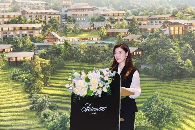Bà Nguyễn Ngọc Mỹ, Phó chủ tịch HĐQT Tập đoàn Alphanam, chia sẻ về quần thể nghỉ dưỡng quốc tế Alphora Muong Hoa