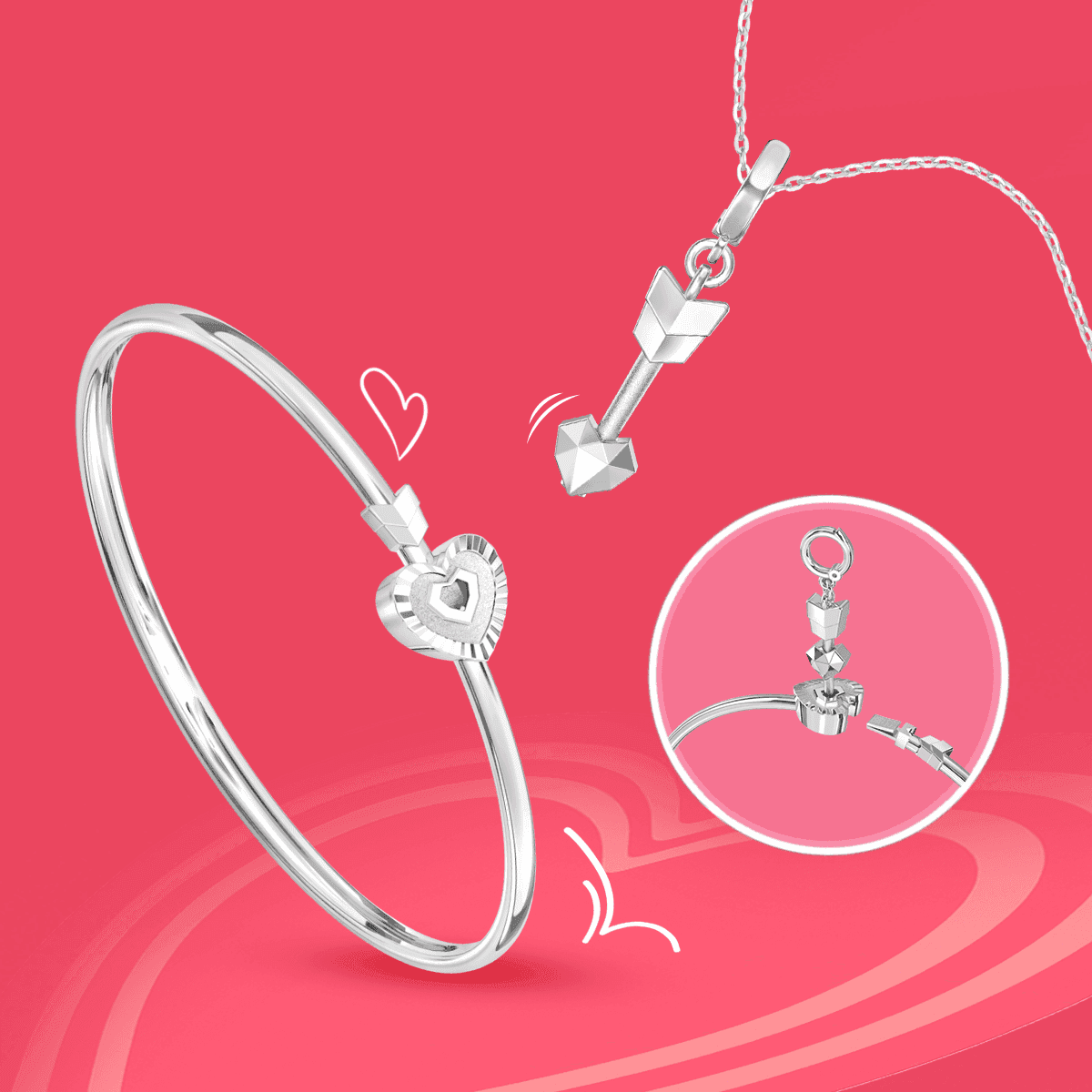 Bộ trang sức cặp đôi INLOVE của PNJ, biểu tượng cho lời hứa thầm lặng và sự gắn kết bền chặt.