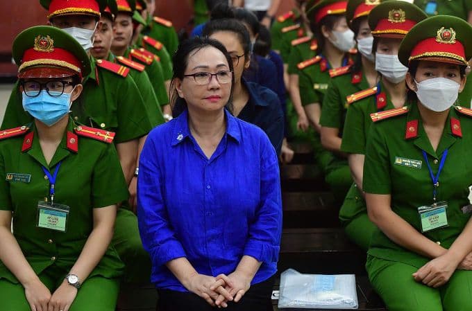 Bà Trương Mỹ Lan tại phiên tòa phúc thầm hồi tháng 3. Ảnh: Trần Quỳnh