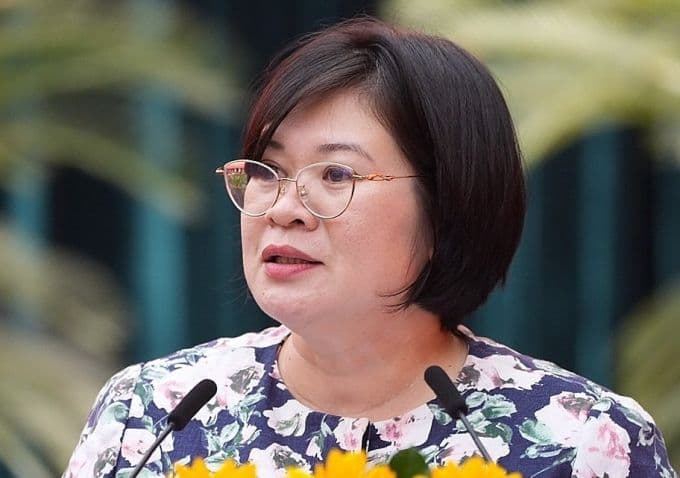 Bà Văn Thị Bạch Tuyết, Phó Bí thư Thành ủy TPHCM, phát biểu tại sự kiện.