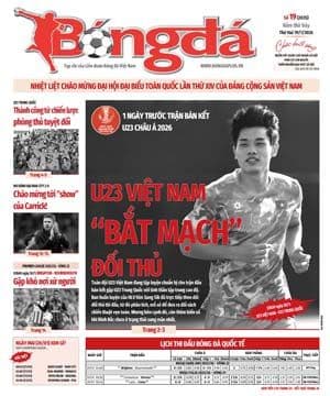 Bìa báo thể thao với hình ảnh cầu thủ U23 Việt Nam và tiêu đề 'U23 Việt Nam 'Bắt Mạch' Đối Thủ', thể hiện quyết tâm và chiến lược đối đầu.