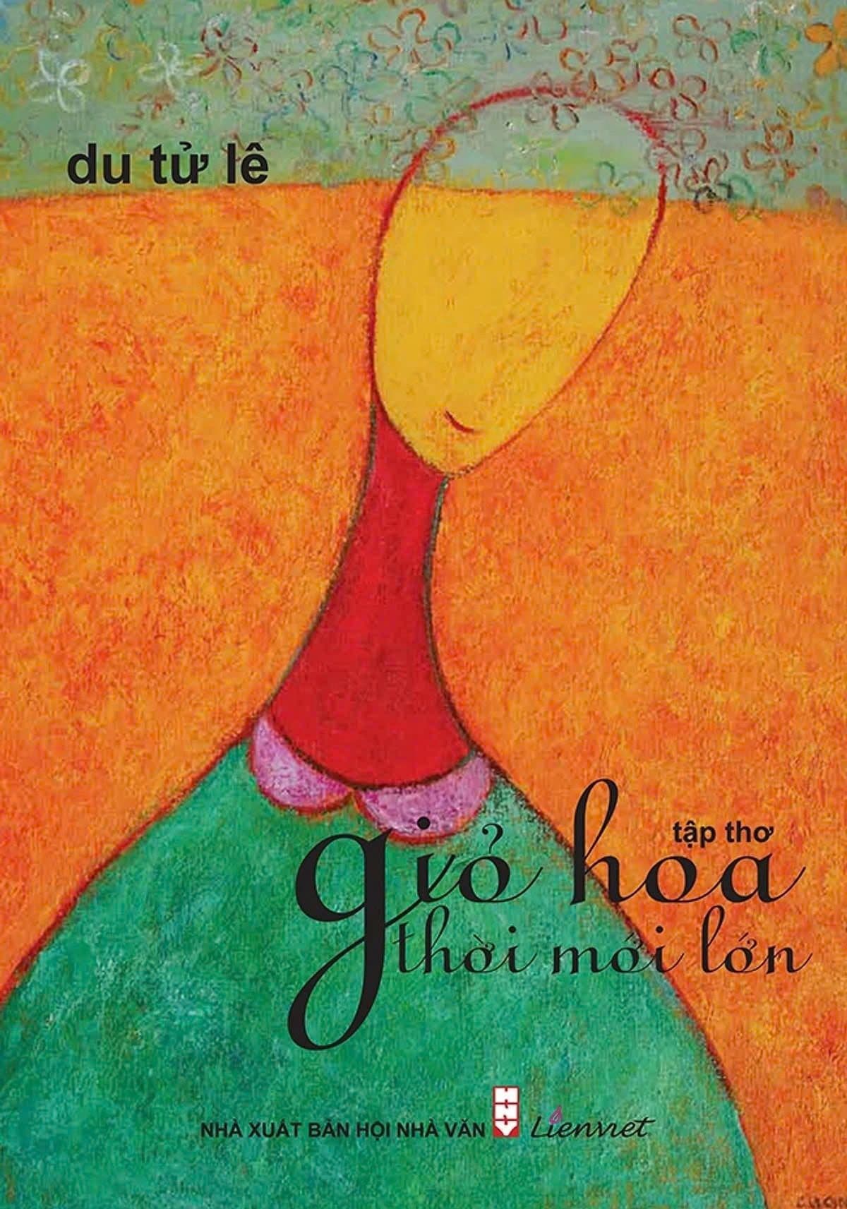 Bìa sách 'Giờ hoa thôi mới lớn' do Lê Thiết Cương minh họa, thể hiện sự đối thoại giữa hội họa và văn chương.
