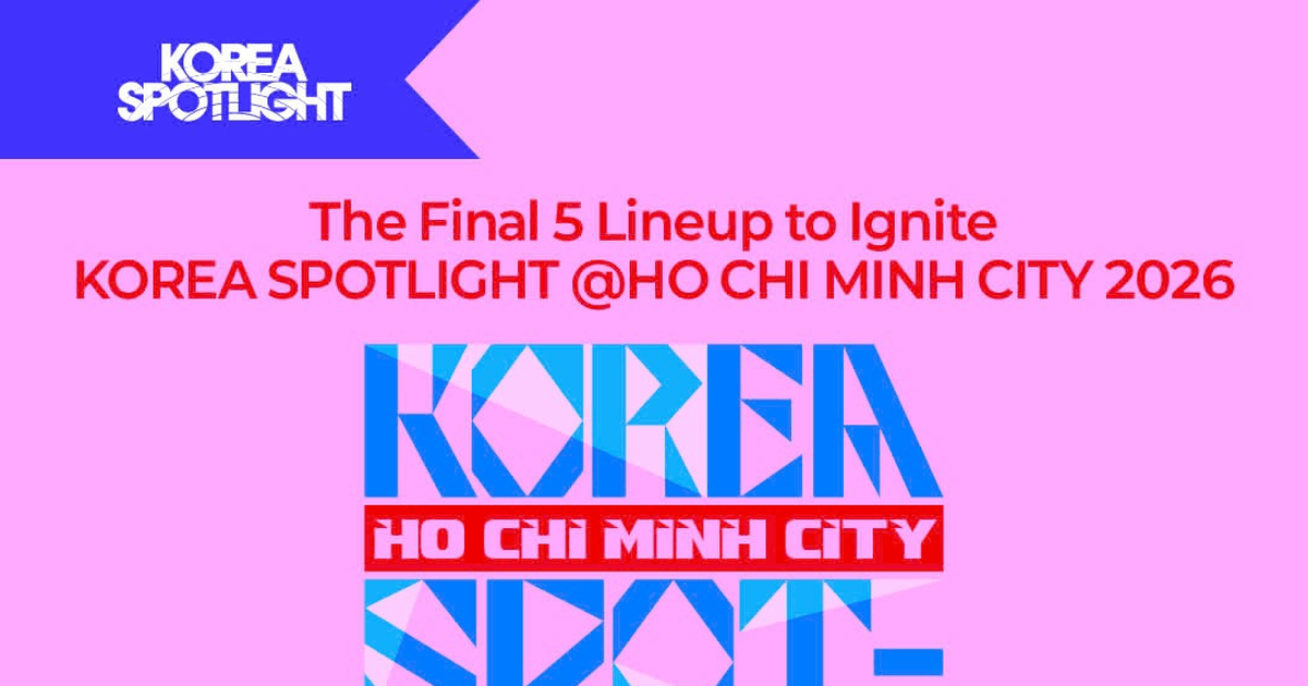 Banner chính thức của sự kiện giao lưu âm nhạc KOREA SPOTLIGHT 2026 tại TP.HCM