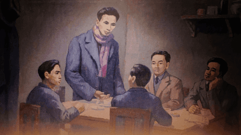 Bức tranh lịch sử về cuộc họp thống nhất các tổ chức cộng sản, đặt nền móng cho sự ra đời của Đảng Cộng sản Việt Nam.