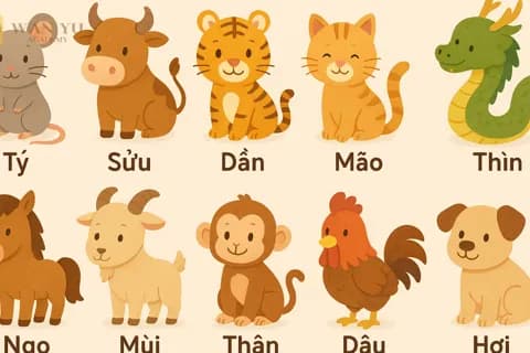 Biểu tượng 12 con giáp và ý nghĩa của con số may mắn trong tử vi