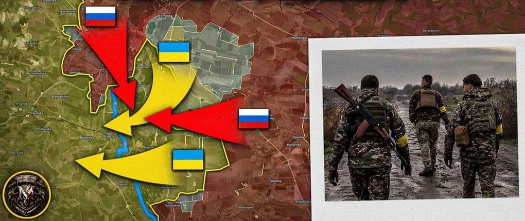 Bản đồ chiến sự Ukraine cho thấy các mũi tiến công và vùng kiểm soát mới của Nga tại các điểm nóng.