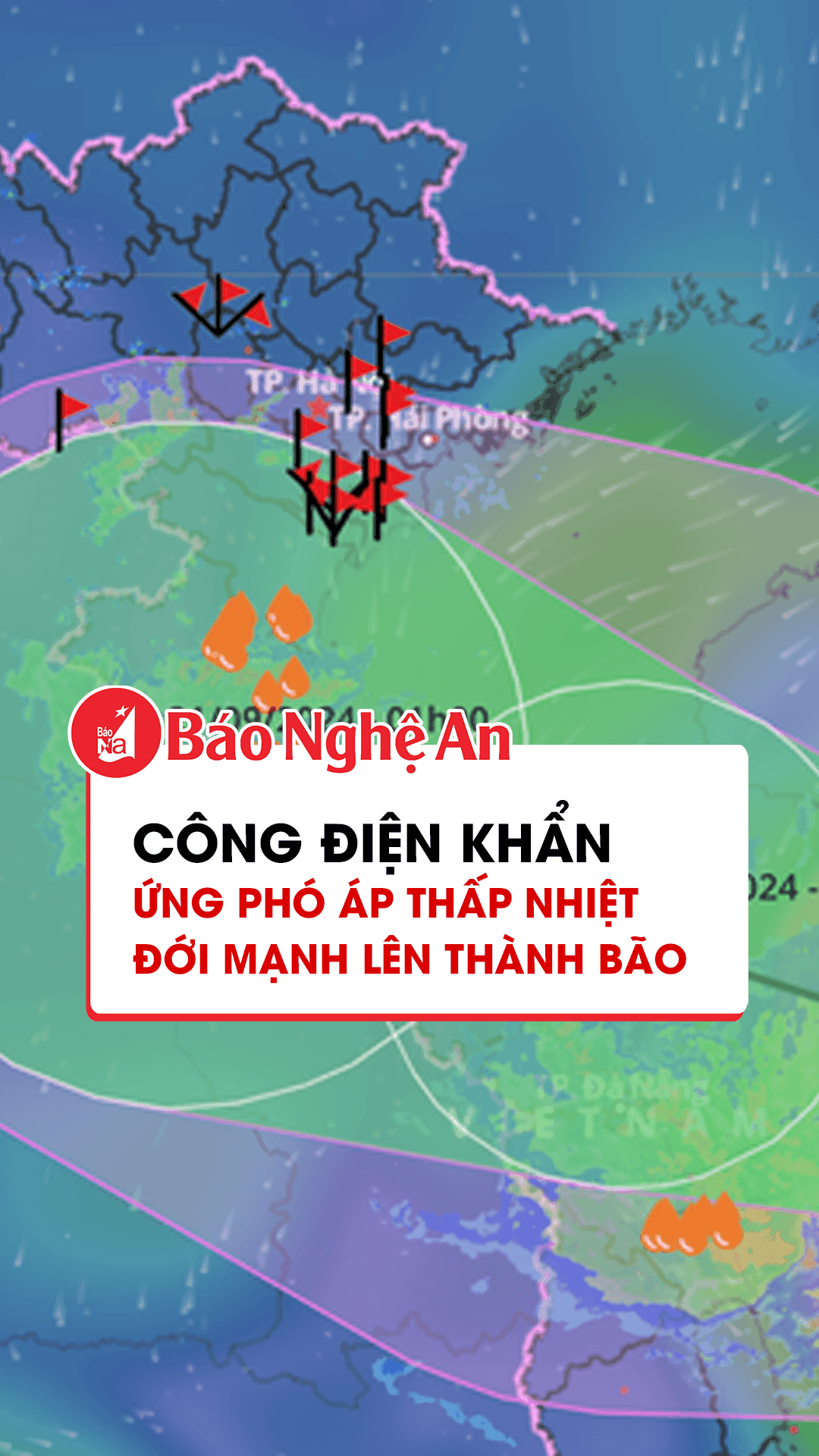 Bản đồ dự báo thời tiết và công điện khẩn ứng phó bão Wipha, thể hiện sự chủ động của Việt Nam.