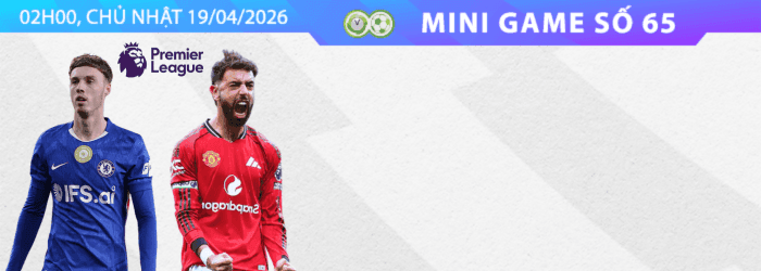 Bảng hiệu trận đấu Premier League với logo giải đấu và hình ảnh cầu thủ