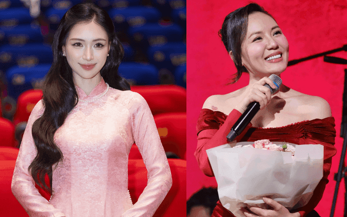 Ca sĩ Hòa Minzy trong áo dài hồng và Phương Linh trên sân khấu, minh họa cho câu chuyện định danh và hành trình tự thân của nghệ sĩ.