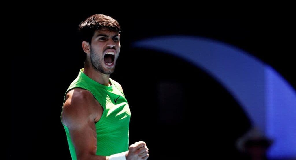 Carlos Alcaraz thể hiện sự quyết liệt và áp lực trong trận đấu căng thẳng