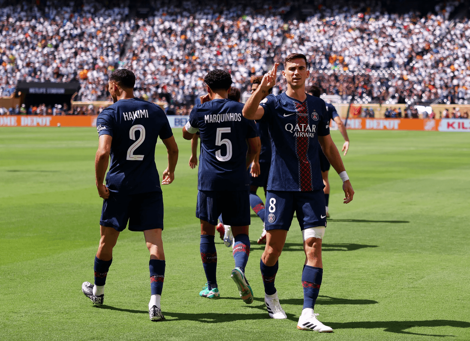 Các cầu thủ PSG, những 'quân cờ' trong ván cờ chiến thuật.