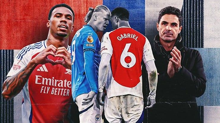 Các cầu thủ và huấn luyện viên của Man City và Arsenal chuẩn bị cho trận đấu quyết định tại Etihad