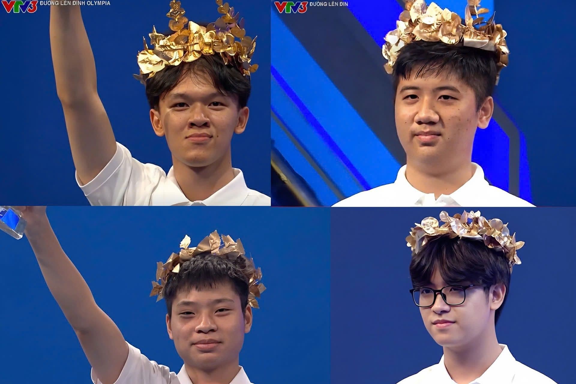Chân dung bốn thí sinh nam xuất sắc nhất lọt vào trận chung kết Đường lên đỉnh Olympia năm 2025.