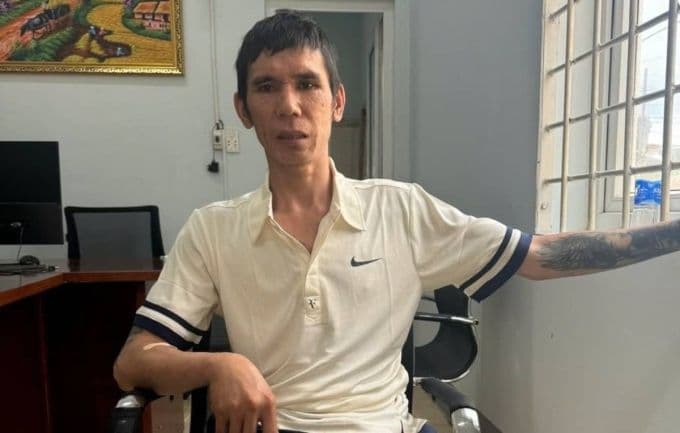 Chân dung Nguyễn Nam Đại Thuận, kẻ gây án trong vụ thảm sát kinh hoàng tại Đắk Lắk, tại cơ quan điều tra.