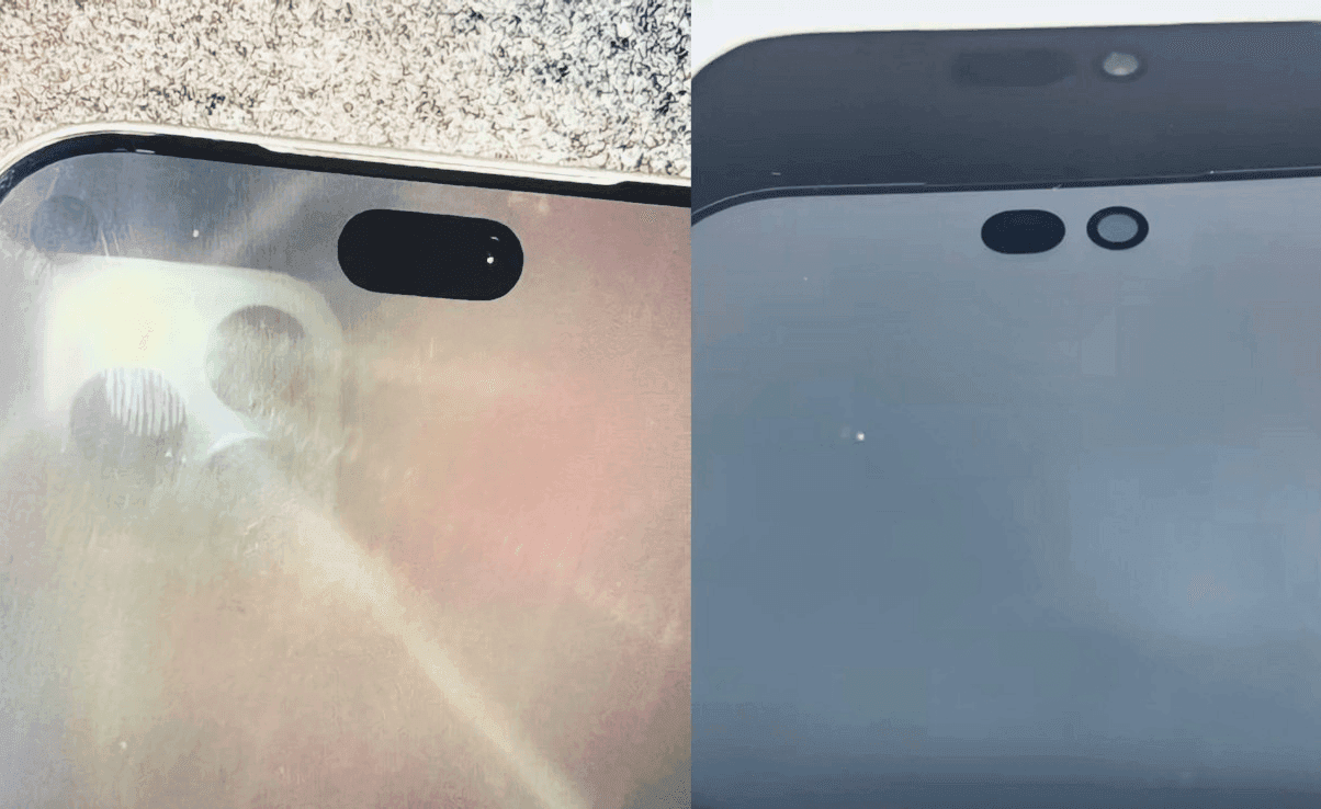 Cận cảnh Dynamic Island được thu nhỏ trên iPhone 18 Pro, cho thấy sự tối ưu hóa không gian hiển thị.