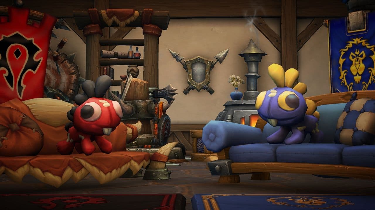 Cặp thú nhồi bông Cuddly Grrgle trong World of Warcraft, phần thưởng Twitch Drop.