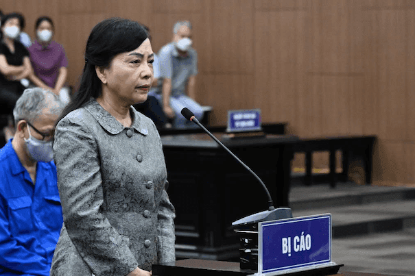 Cựu Bộ trưởng Nguyễn Thị Kim Tiến phát biểu tại tòa, mong được khoan hồng.