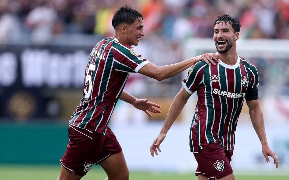 Cầu thủ Fluminense Martinelli ăn mừng bàn thắng trong trận đấu với Al-Hilal