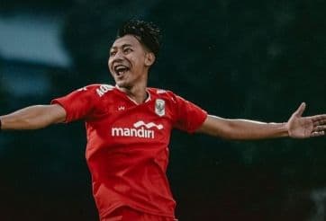 Cầu thủ Indonesia ăn mừng bàn thắng trong trận đấu với Saint Kitts & Nevis