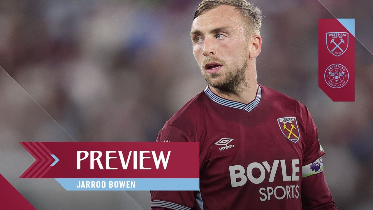 Cầu thủ Jarrod Bowen của West Ham trong trận đấu với Brentford