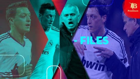 Cầu thủ Mesut Ozil trong các khoảnh khắc khác nhau, tượng trưng cho áp lực tâm lý và bản lĩnh cá nhân trong bóng đá.