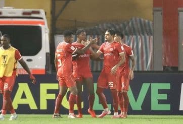 Cầu thủ Thể Công Viettel ăn mừng bàn thắng gỡ hòa, thể hiện tinh thần không bỏ cuộc trước Melbourne Victory