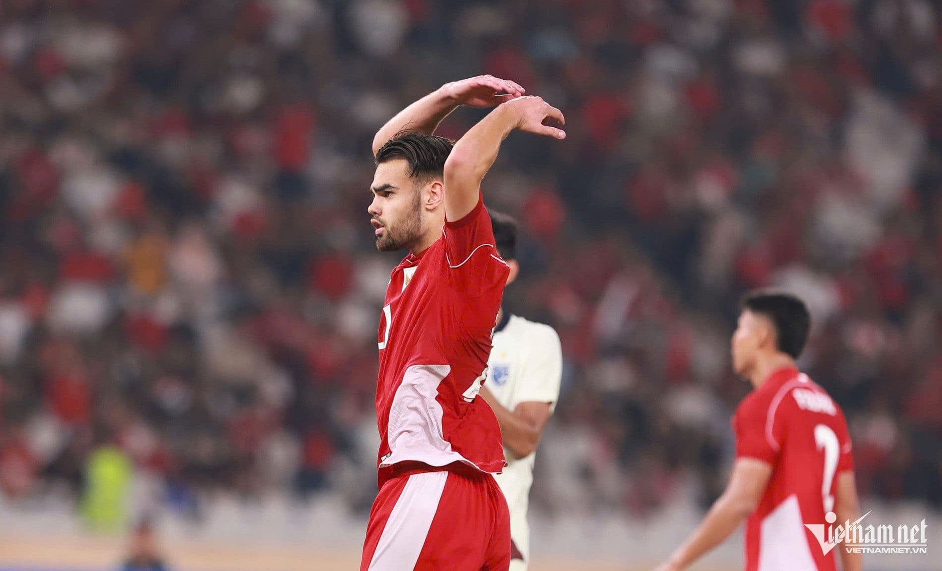 Cầu thủ U23 Indonesia ăn mừng sau chiến thắng nghẹt thở trên chấm luân lưu