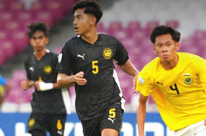Cầu thủ U23 Malaysia trong trận đấu tại giải U23 Đông Nam Á 2025.