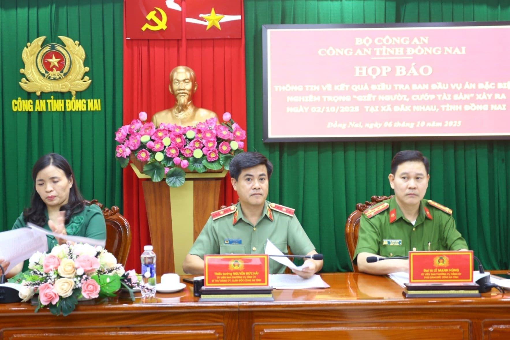 Cuộc họp báo của Công an tỉnh Đồng Nai thông tin về kết quả điều tra vụ án giết người, cướp tài sản chấn động dư luận