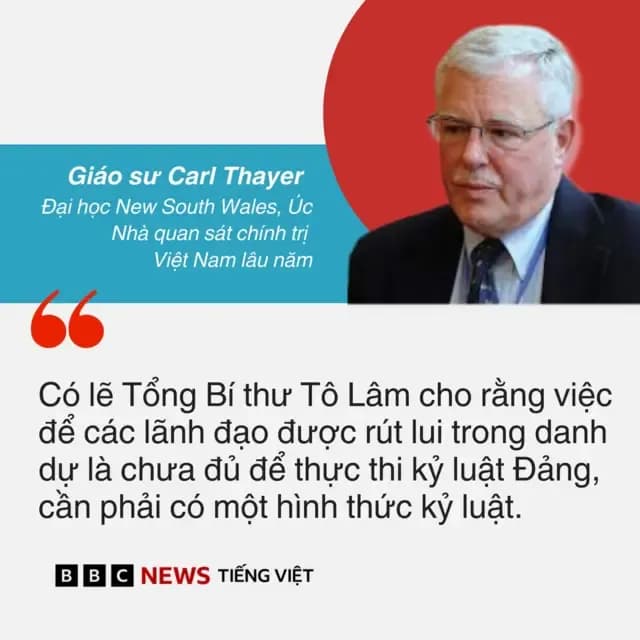 Giáo sư Carl Thayer, nhà phân tích chính trị nhận định về cuộc thanh trừng