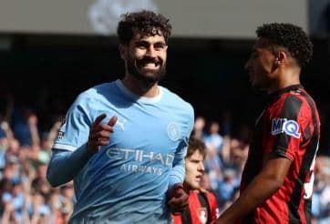 Gvardiol ăn mừng bàn thắng quyết định ở phút cuối giúp Man City thắng ngược dòng