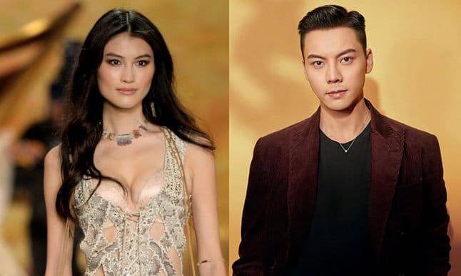 Hà Tuệ trên sàn diễn và Trần Vỹ Đình, hình ảnh đại diện cho chuyện tình kín đáo của cặp đôi.