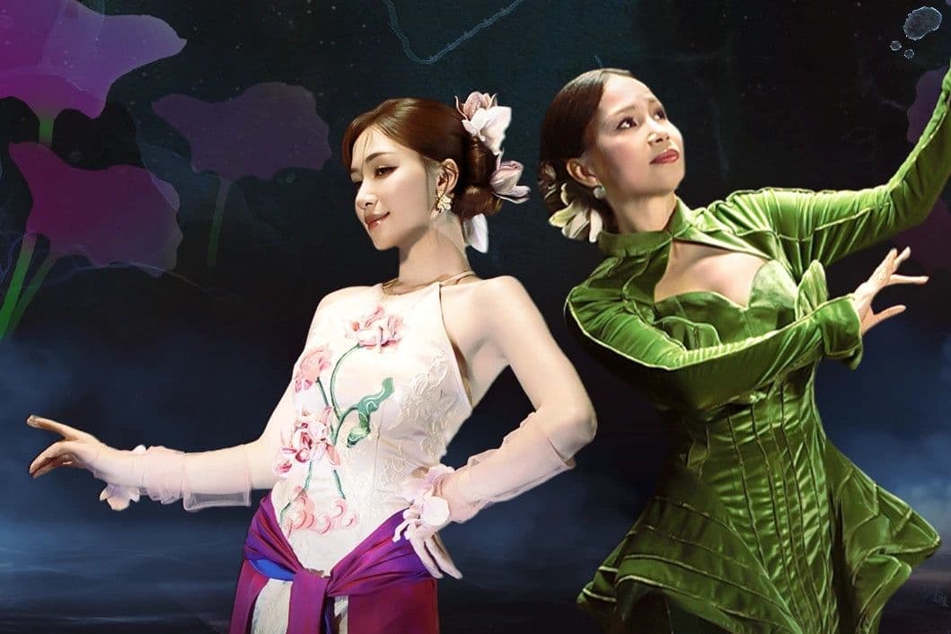 Hòa Minzy và một nghệ sĩ khác trong trang phục truyền thống, tượng trưng cho sự so sánh và cuộc chiến hình ảnh trong giới giải trí.