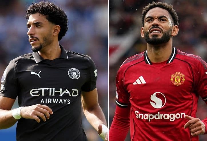 Hai cầu thủ tranh chấp bóng quyết liệt, tượng trưng cho những va chạm và thẻ phạt trong trận đấu.