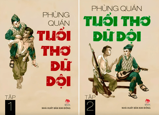 Hai tập sách 'Tuổi thơ dữ dội' của Phùng Quán, biểu tượng của văn học Việt Nam được chuyển thể thành các tác phẩm giải trí.