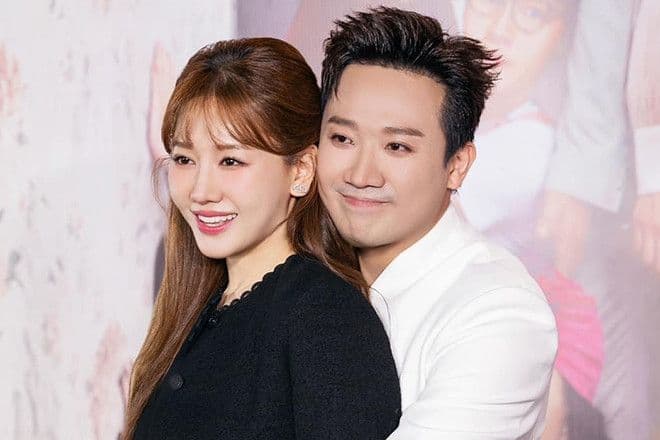 Hari Won và Trấn Thành hạnh phúc bên nhau, biểu tượng của tình yêu bền vững trong showbiz Việt.