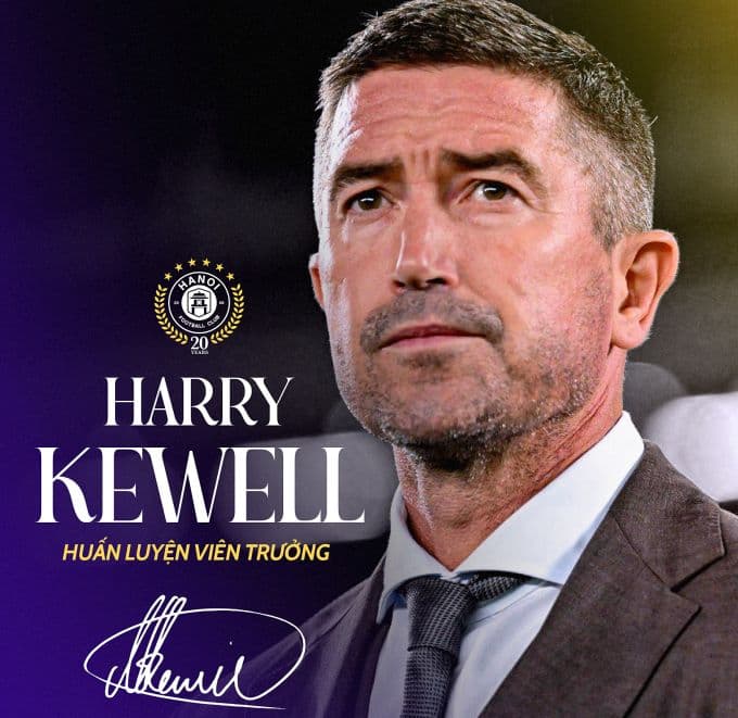 Harry Kewell được công bố làm HLV trưởng Hà Nội FC.