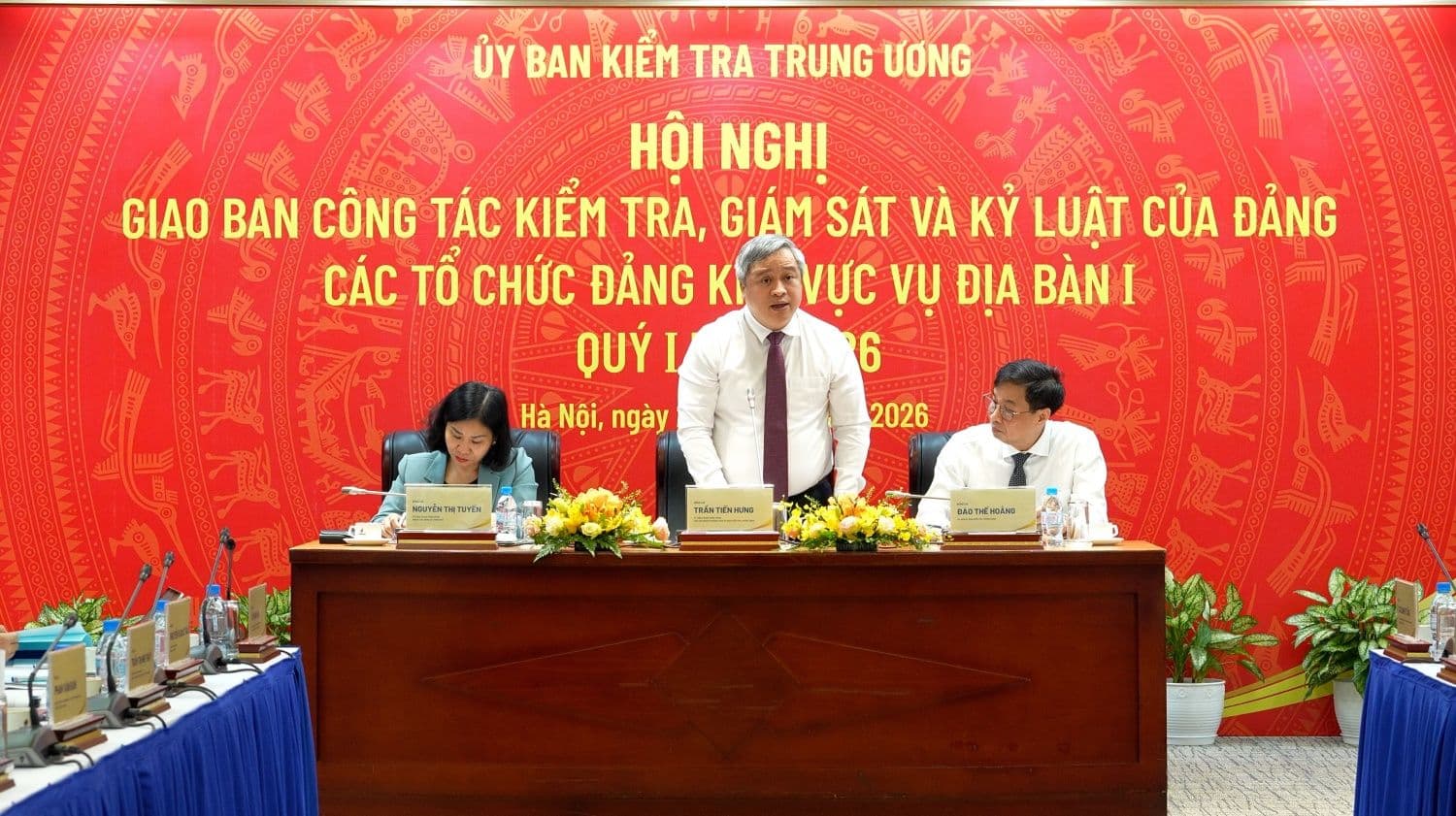 Hội nghị công tác kiểm tra, giám sát và kỷ luật của Đảng, thể hiện sự nghiêm túc trong quản lý quyền lực.