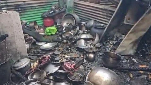 Hiện trường đổ nát sau vụ nổ thiết bị gia dụng trong nhà