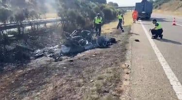 Hiện trường vụ tai nạn giao thông thảm khốc của cầu thủ Diogo Jota tại Zamora