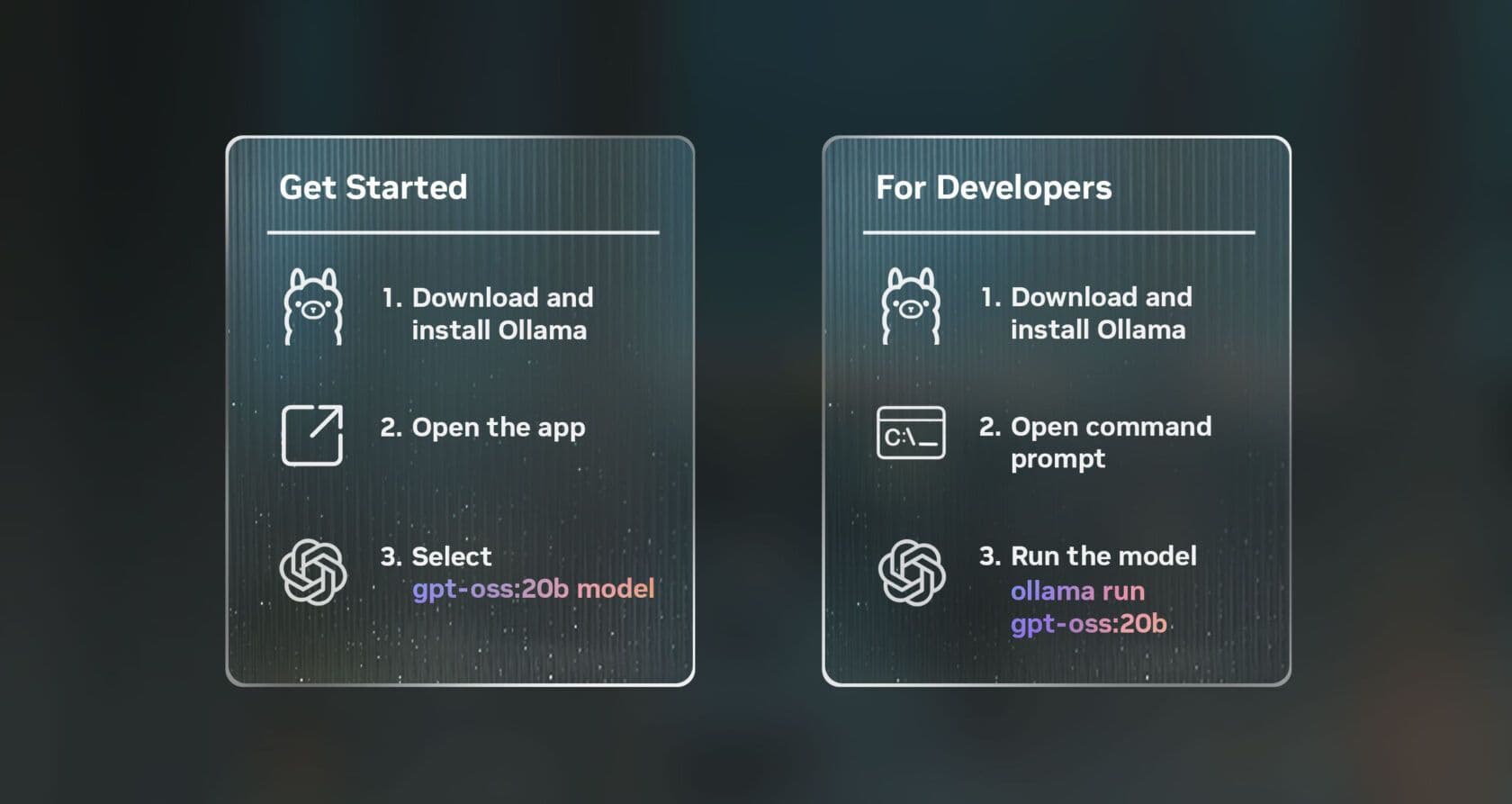 Hướng dẫn cài đặt và chạy mô hình gpt-oss-20b thông qua Ollama trên máy tính cá nhân.