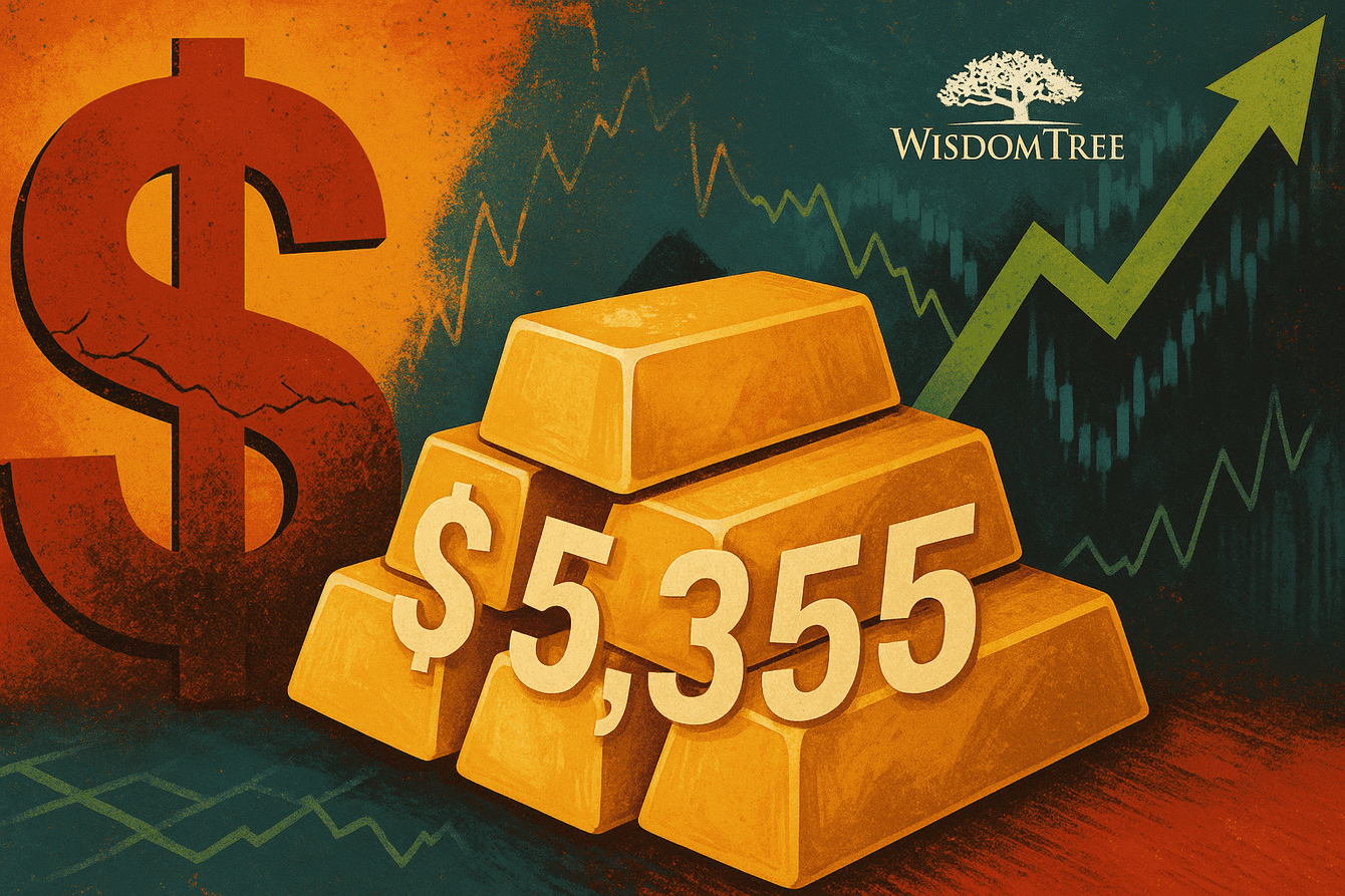 Hình minh họa các thỏi vàng, biểu tượng đô la và đồ thị tăng trưởng, thể hiện giá trị và xu hướng đầu tư vàng.