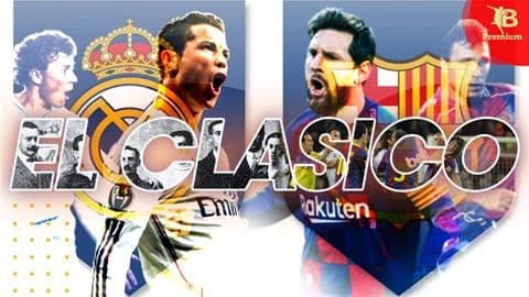 Hình ảnh El Clasico tượng trưng cho sự đối đầu kinh điển trong bóng đá.