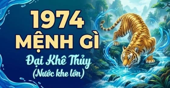 Hình ảnh hổ Giáp Dần năm 1974 bên thác nước hùng vĩ, thể hiện sự kết nối với thiên nhiên và tìm kiếm sự bình an, vững tâm theo lịch âm.