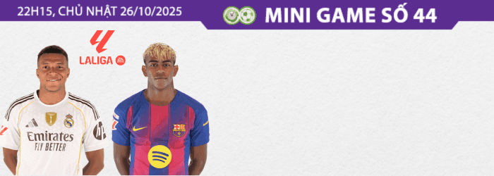 Hình ảnh Kylian Mbappé của Real Madrid và cầu thủ Barcelona trước trận Siêu Kinh Điển